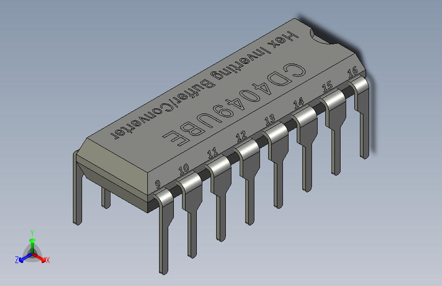 CD4049UBE Hex Inverting Buffer-Converter