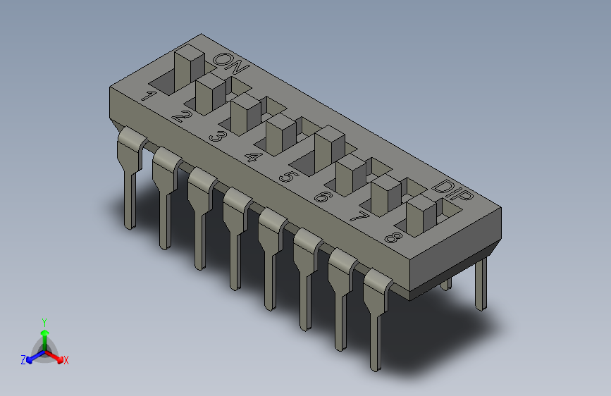 DIP 8 Switch YELLOW