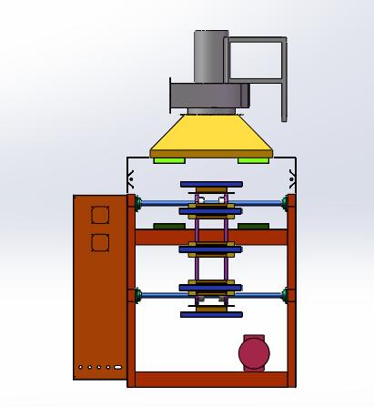 红外线流水线烤箱方案(sw18可编辑+cad)