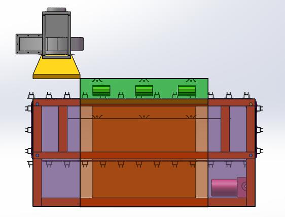 红外线流水线烤箱方案(sw18可编辑+cad)