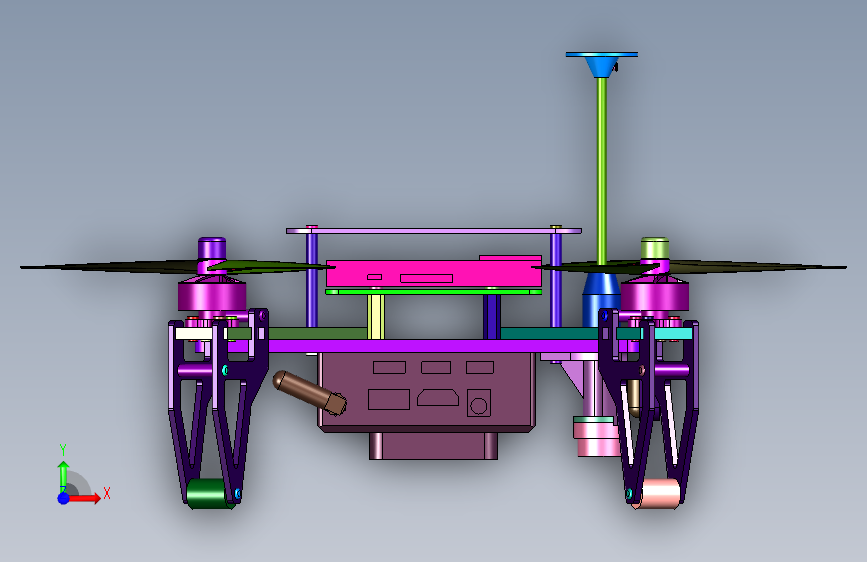 飞控开发高清航拍全套装 正面视图
