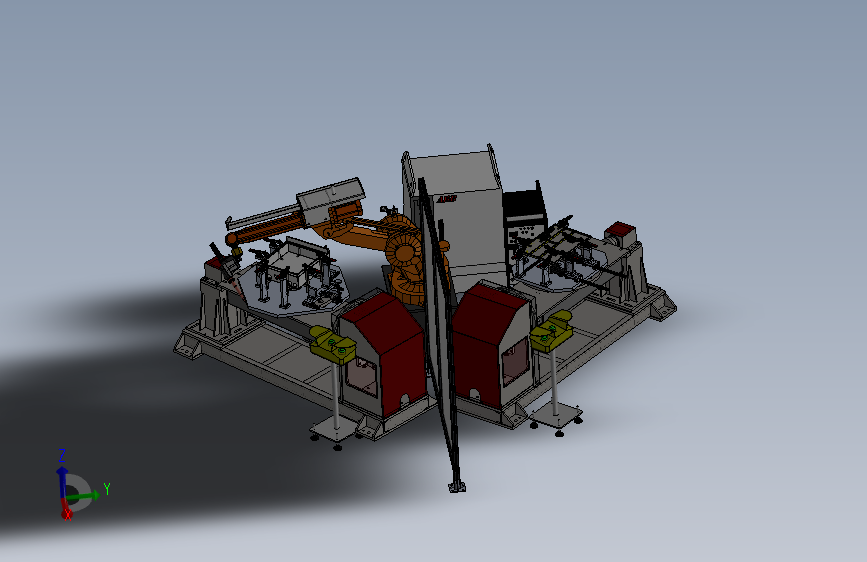 TIG机器人焊接机工作站 3D模型sw2016可编辑