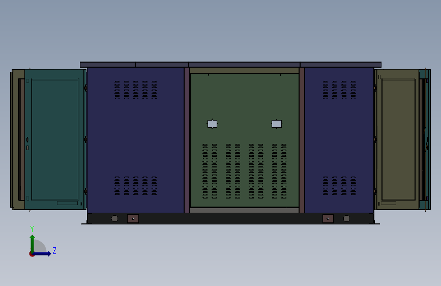 箱变壳体630KVA 左侧视图