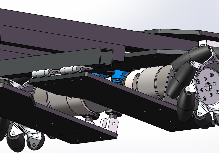 麦克纳姆轮独立悬挂底盘 3D模型含cad图sw2018可编辑