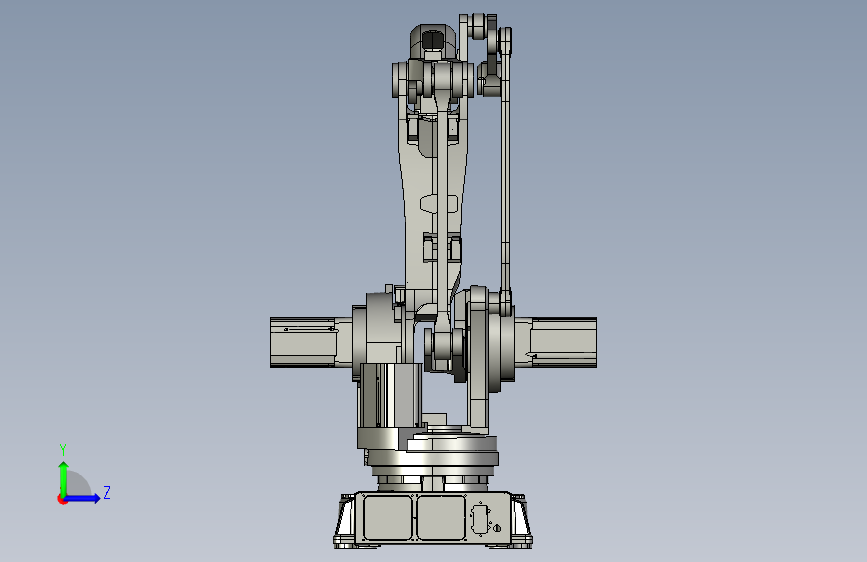 G031327-机器人,IRB+460+110-240+IRC5,ABB=机器人机械臂 左侧视图