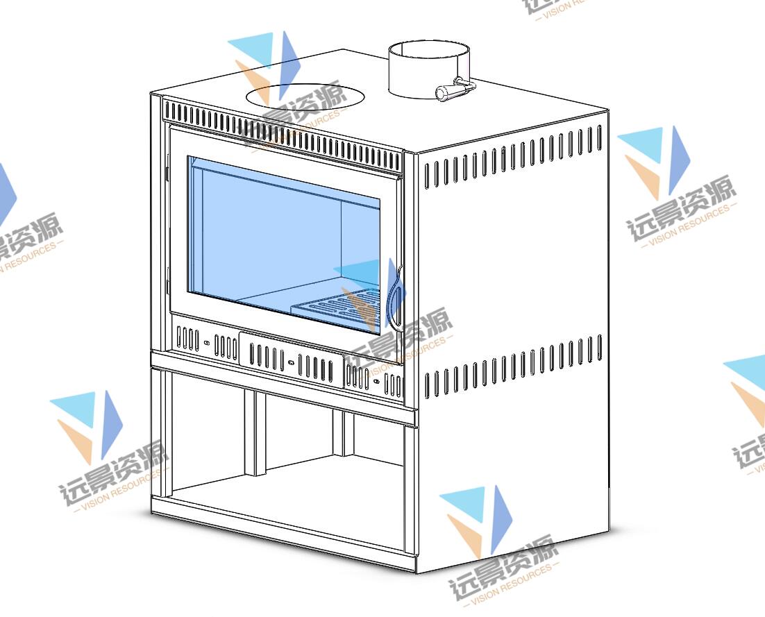 70壁炉（带柴火架） CAD STP