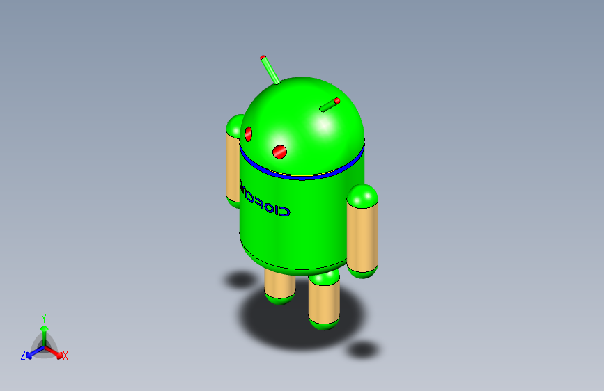 G032642-可怕的Android机器人=机器人机械臂