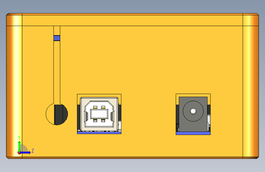 G033756-适用于Arduino+Mega和Nextion+3.5寸触摸屏的保护壳=机器人机械臂 左侧视图