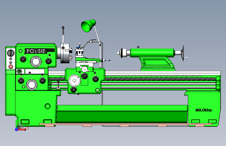 Stanok tokarnaya机床模型s _SOLIDWORKS 2021_模型图纸免费下载 – 懒石网