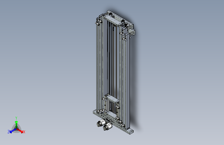 G034372-西海岸产品灰色T电梯（级联，3阶段）SolidWorks=机器人机械臂