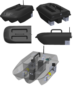 G046419-RC诱饵船=轮船船体