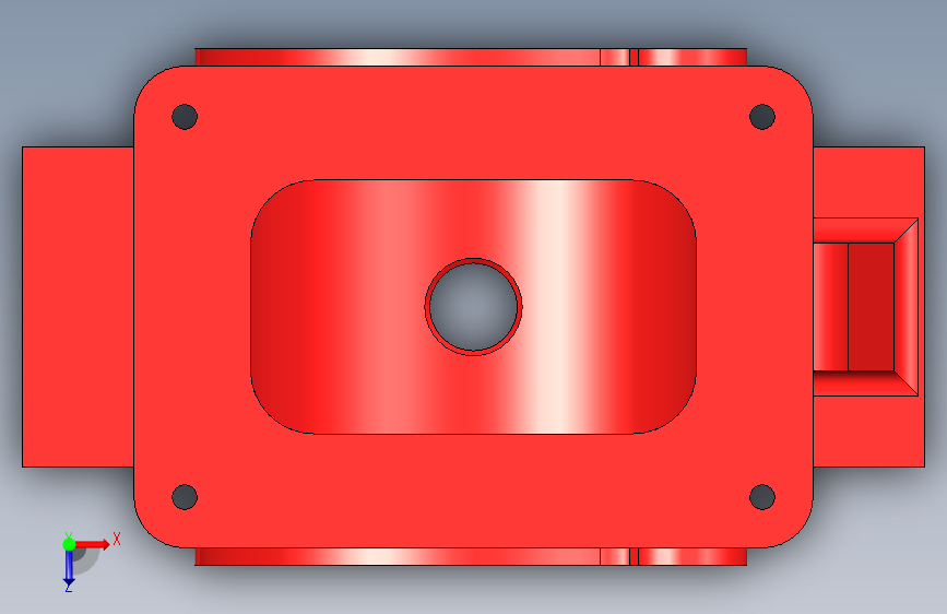G035364-3D+CAD+基础练习_+泵壳_+水泵壳体_+Autodesk+Inventor+Pro=水泵油泵 俯视图