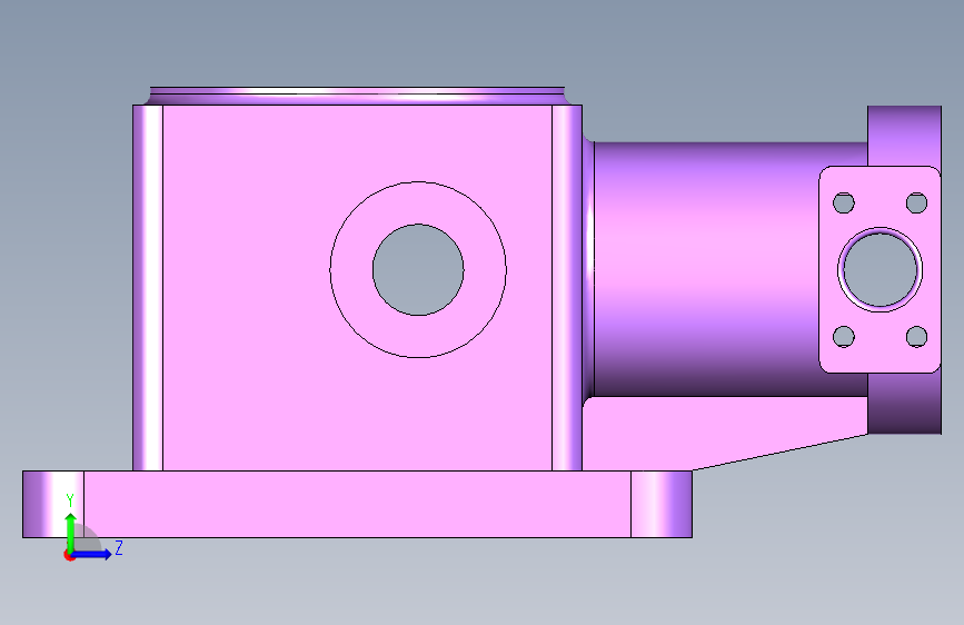 G035366-3D+CAD+基础练习_+箱体和壳体零件绘图建模+-+泵体_+水泵主体_+Autodesk+Inventor+Pro+(1)=水泵油泵 左侧视图
