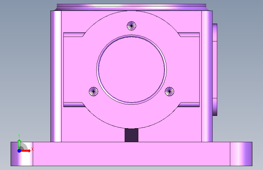 G035366-3D+CAD+基础练习_+箱体和壳体零件绘图建模+-+泵体_+水泵主体_+Autodesk+Inventor+Pro+(1)=水泵油泵 正面视图
