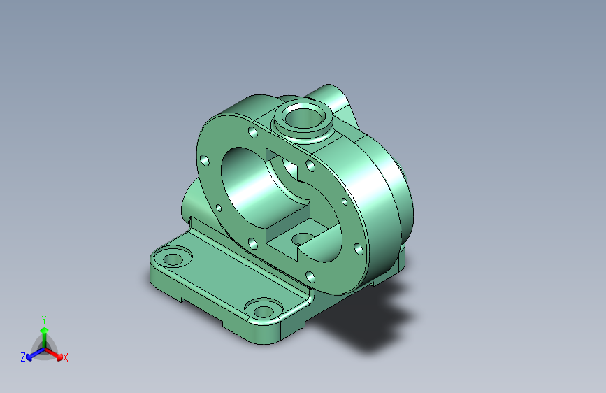 G035371-3D+CAD+基础练习_泵体部分_泵体_Autodesk+Inventor+Pro=水泵油泵