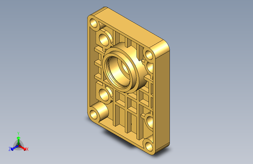 G035379-3D+CAD基本锻炼_前泵盖_TAPA+DELANTERA+de+Bomba_Autodesk+Inventor+Pro+Pro=水泵油泵