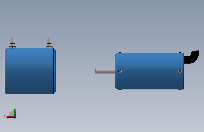 G046487-Turnigy Aquastar 3974-2200KV水冷却无刷电动机=轮船船体 背面视图