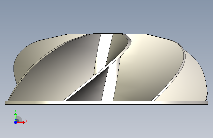 G035690-Impeller=水泵油泵 正面视图