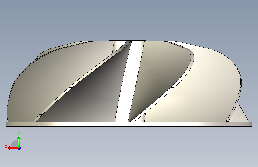 G035690-Impeller=水泵油泵 背面视图