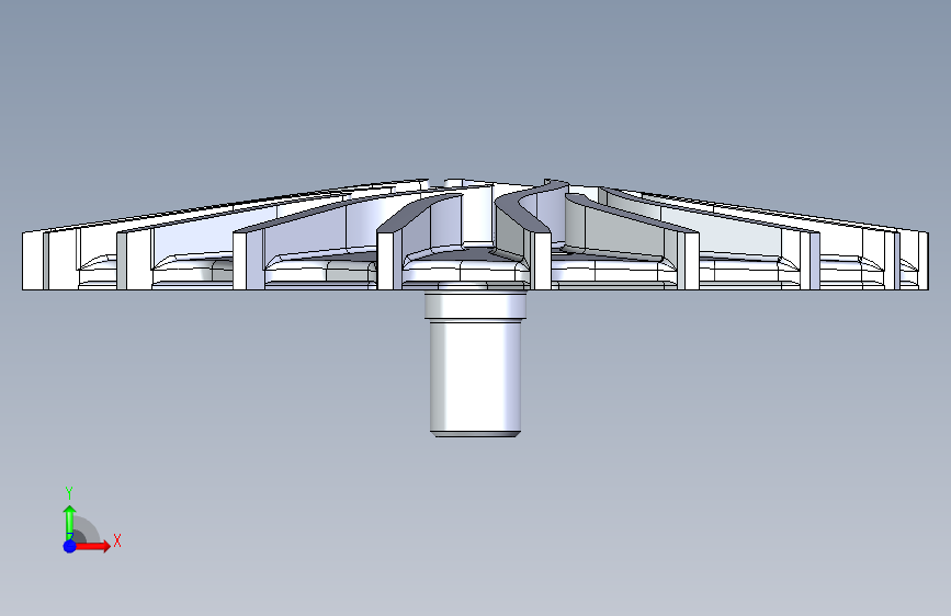 G035726-Low+Flow+Impeller=水泵油泵 正面视图