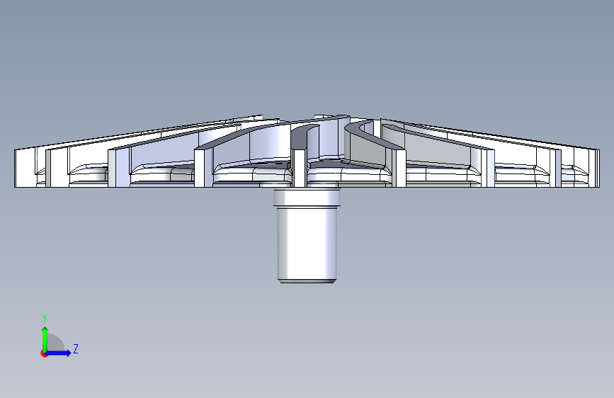 G035726-Low+Flow+Impeller=水泵油泵 左侧视图