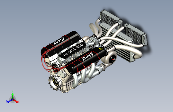 G035955-V6_BITURBO_ENGINE_CGPDESIGN=水泵油泵