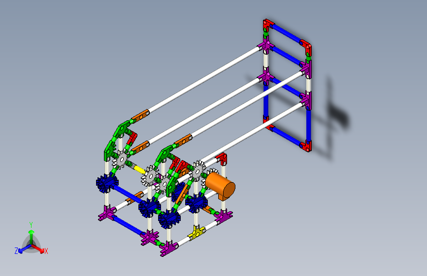 G036718-从旋转运动到轴向运动：一个“泵”（简化的+K'Nex）+(1)=水泵油泵