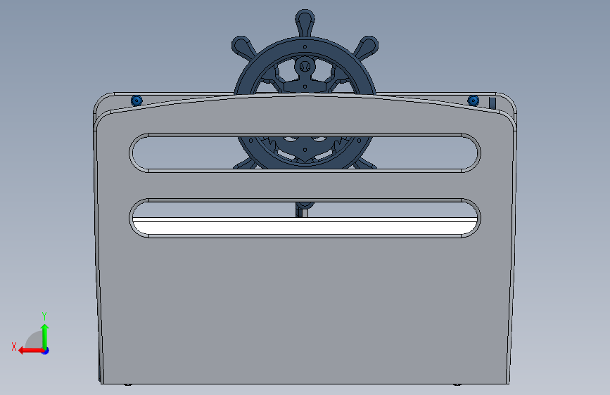 G047290-儿童床 'Boat' - Детская кровать _Лодка_=轮船船体 背面视图