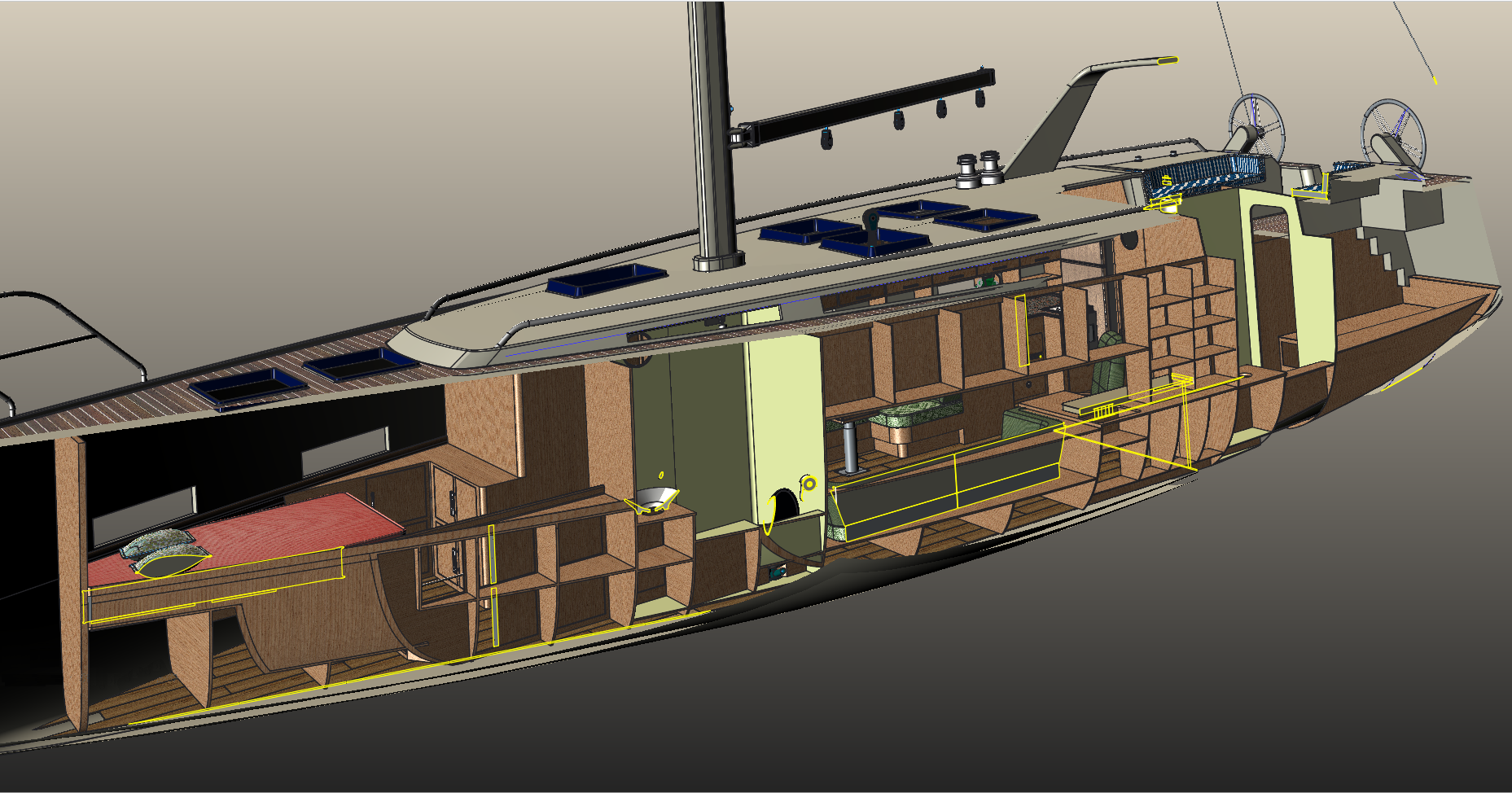 G047320-帆船 14米60厘米=轮船船体