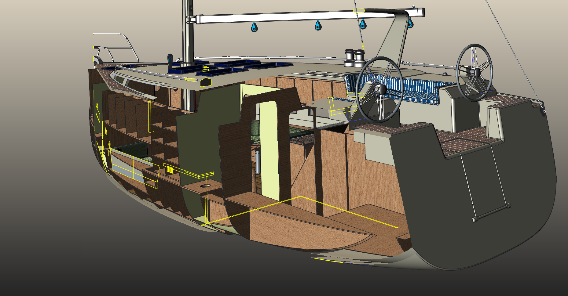 G047320-帆船 14米60厘米=轮船船体