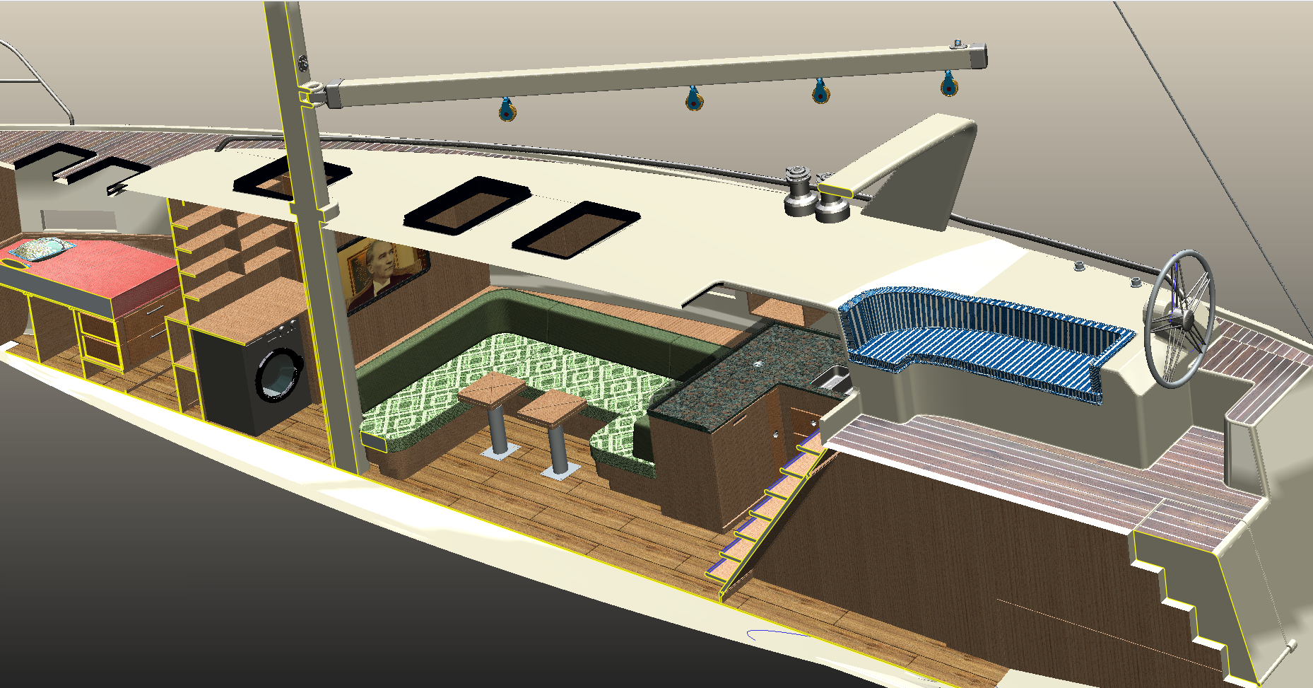 G047320-帆船 14米60厘米=轮船船体