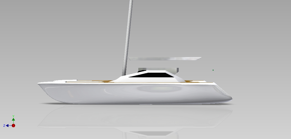 G047332-帆船双体船游艇A1=轮船船体