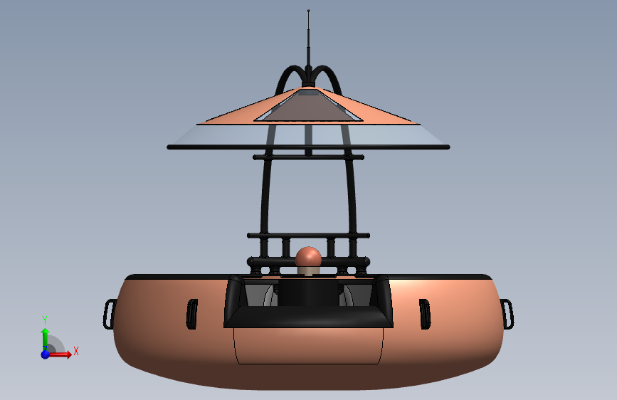 G047521-海中浮标=轮船船体 正面视图