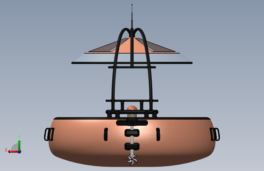 G047521-海中浮标=轮船船体 背面视图