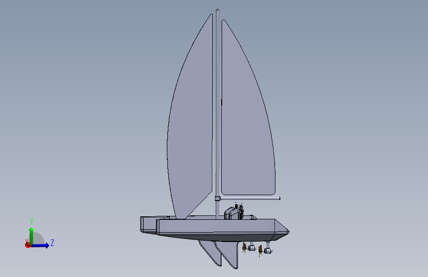 G047528-航行双体船 9米=轮船船体