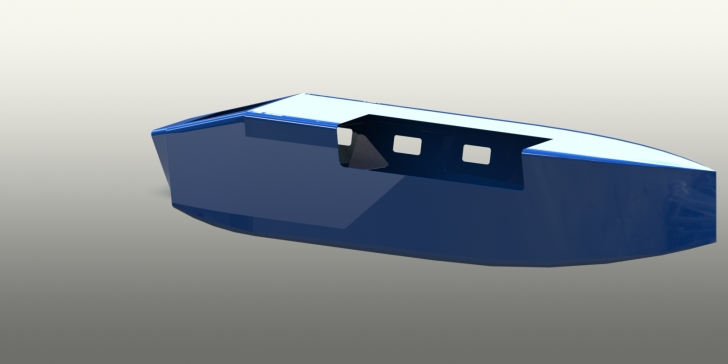 G048286-双体船船体（左舷）=轮船船体
