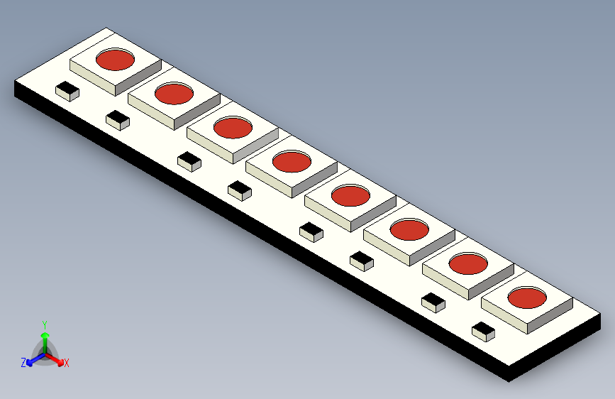 8位 ws2812b led 灯带 3D 模型