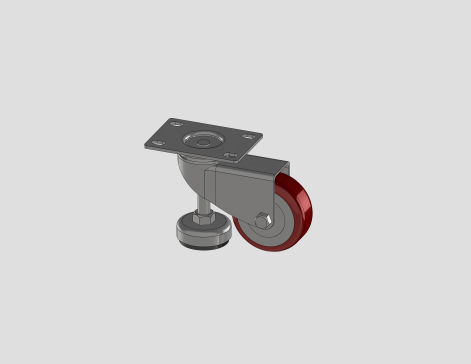 Caster with mount VMC-D75-CW