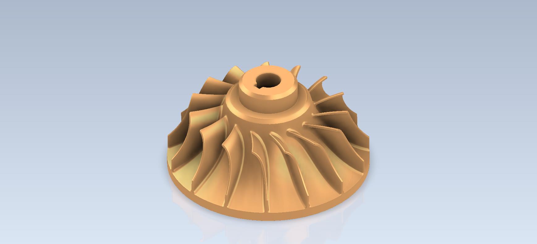 G049875-3D CAD 基础练习_ 涡轮增压器叶片_ 涡轮增压器叶轮_ Autodesk Inventor Pro=叶轮推进器