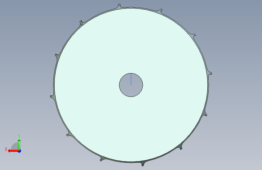 G049927-NX CAD 工作簿设计=叶轮推进器 背面视图
