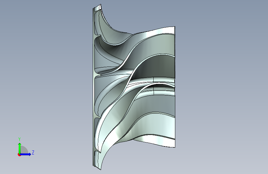 G049927-NX CAD 工作簿设计=叶轮推进器 左侧视图