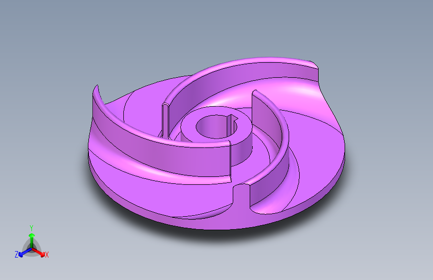 G049947-Studycadcam 3D CAD 练习 489_ 离心叶轮_ Autodesk Inventor Pro=叶轮推进器
