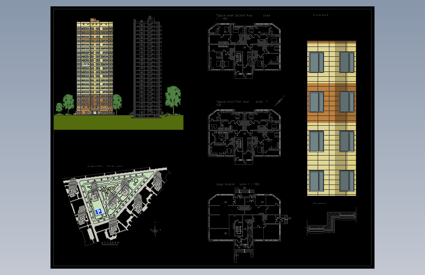 G050056-办公室和公寓 AutoCAD 图纸=液压螺旋千斤顶