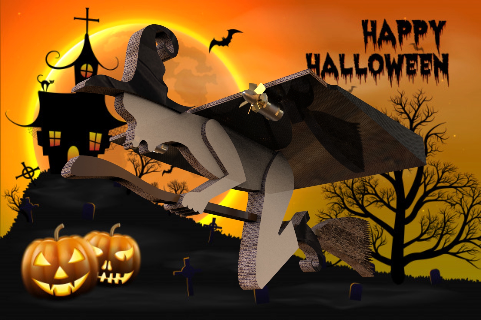 G051882-万圣节快乐,女巫=螺旋桨