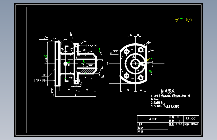 CA6140车床的法兰盘==993089==25