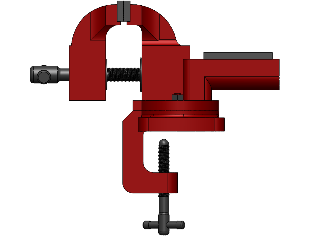 钳台 - SolidWorks模型 + 2D图纸 (PDF)
