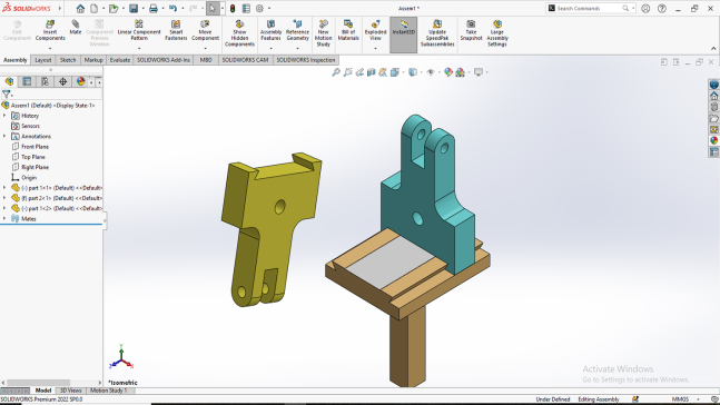 定制机械支架组件 - SOLIDWORKS 文件