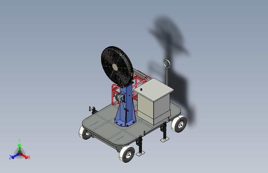 G039213-自及桅杆上的自动蒸发空气先生冷却器-7'12'-8723+CFM+-9KW气体发生器=水泵油泵