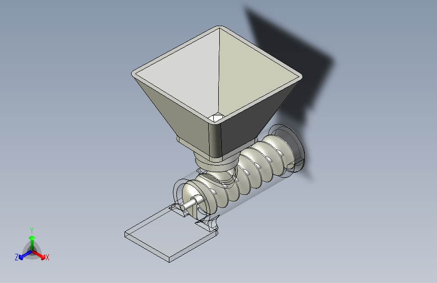 G039231-hopper-screw+conveyor=输送机