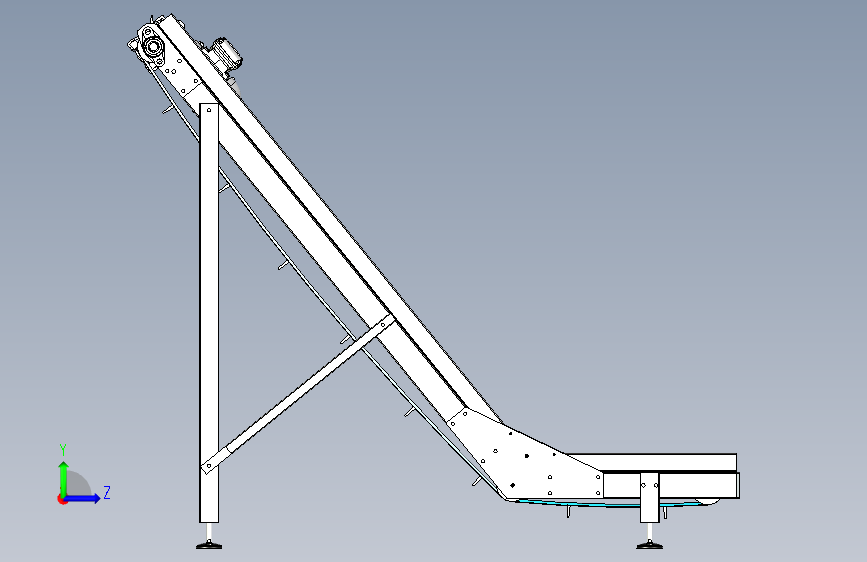 G039250-L形带式输送机+(1)=输送机 左侧视图